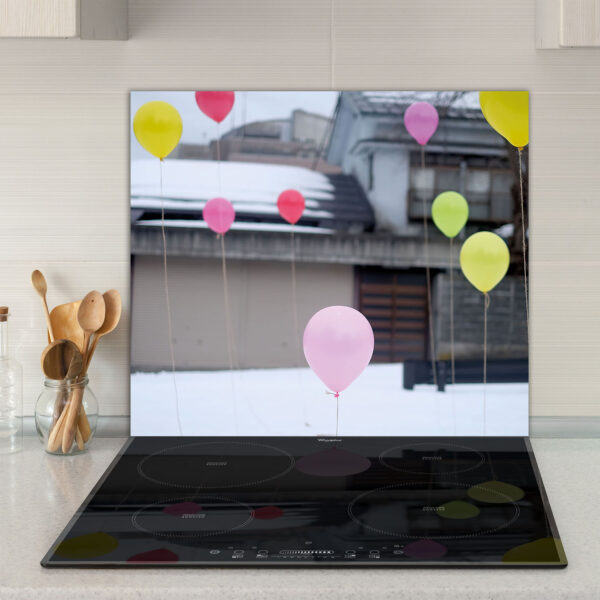 Szklana płyta ochronna na kuchenkę - balony - obrazek 3