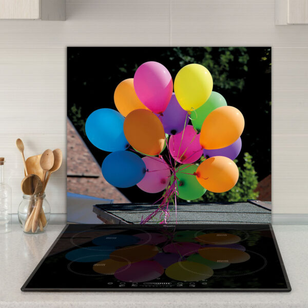 Szklana płyta ochronna na kuchenkę - balony - obrazek 3
