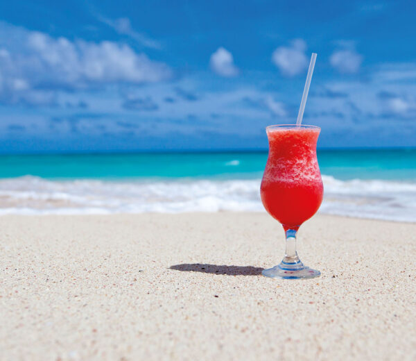 Szklana płyta ochronna na kuchenkę - plaża,drink