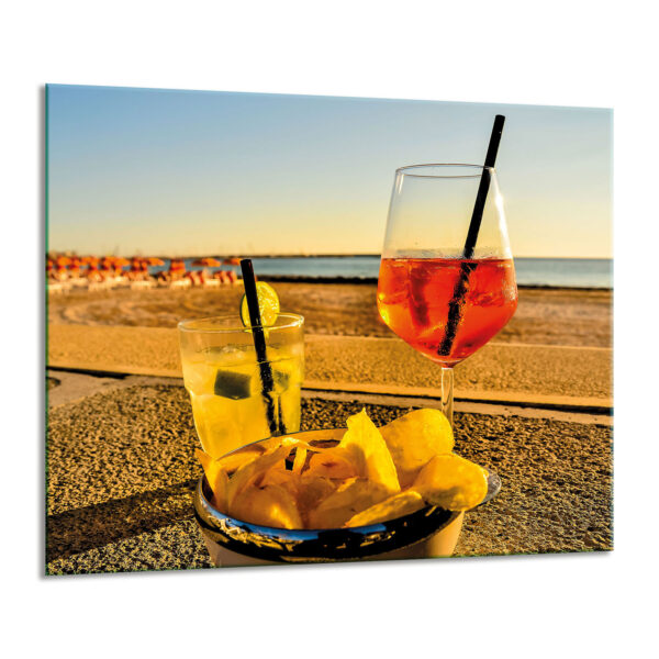 Szklana płyta ochronna na kuchenkę - plaża,drink - obrazek 2