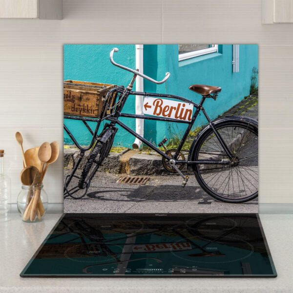 Szklana płyta ochronna na kuchenkę - rower - obrazek 3