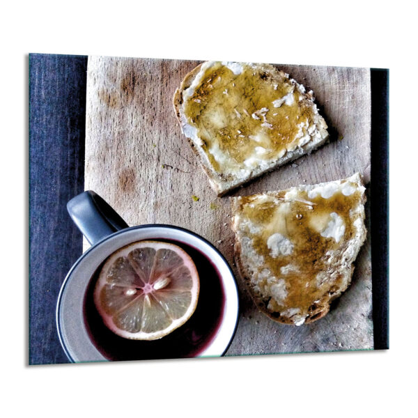 Szklana płyta ochronna na kuchenkę - kanapki,herbata - obrazek 2