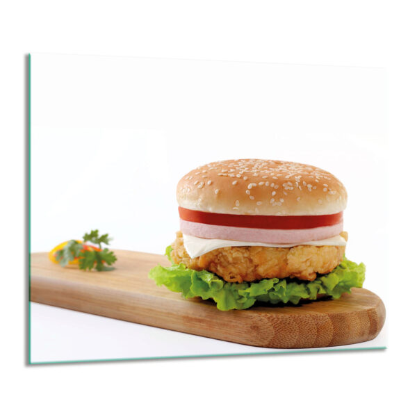 Szklana płyta ochronna na kuchenkę - hamburger - obrazek 2