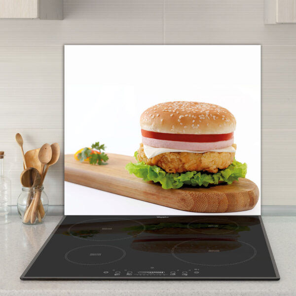 Szklana płyta ochronna na kuchenkę - hamburger - obrazek 3