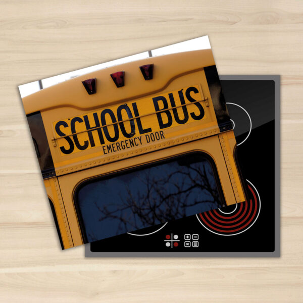 Szklana płyta ochronna na kuchenkę - autobus szkolny - obrazek 4
