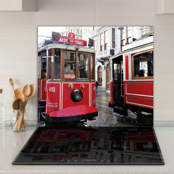 Szklana płyta ochronna na kuchenkę - tramwaje - obrazek 3
