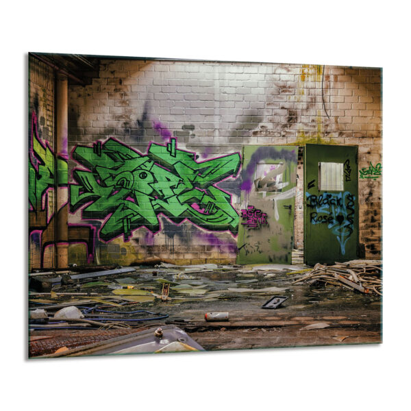 Szklana płyta ochronna na kuchenkę - budynek,graffiti - obrazek 2
