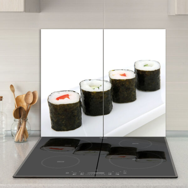Szklana płyta ochronna na kuchenkę - sushi - obrazek 3