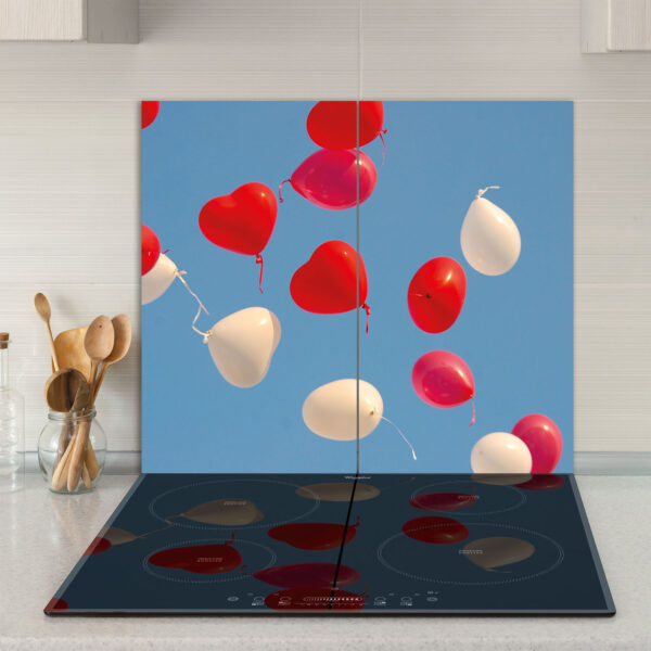 Szklana płyta ochronna na kuchenkę - balony - obrazek 3