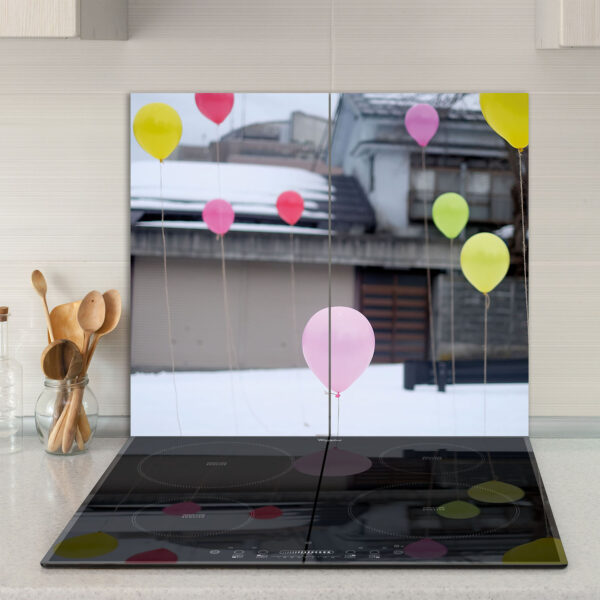 Szklana płyta ochronna na kuchenkę - balony - obrazek 3