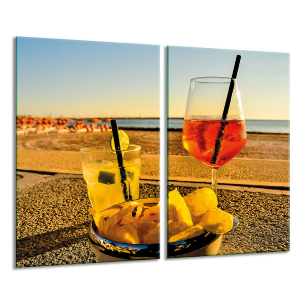 Szklana płyta ochronna na kuchenkę - plaża,drink - obrazek 2
