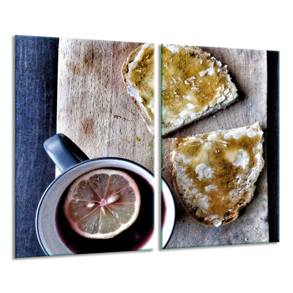 Szklana płyta ochronna na kuchenkę - kanapki,herbata - obrazek 2