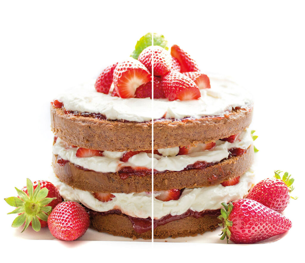 Szklana płyta ochronna na kuchenkę - deser,tort