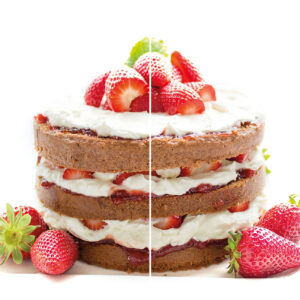 Szklana płyta ochronna na kuchenkę - deser,tort