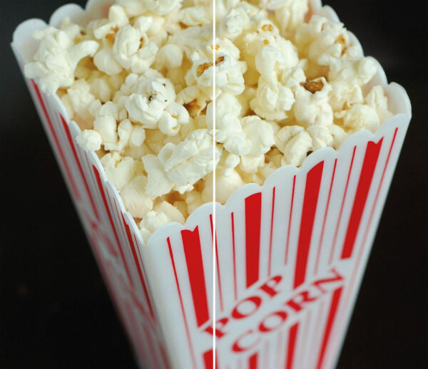 Szklana płyta ochronna na kuchenkę - popcorn