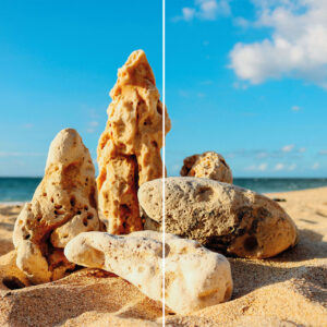 Szklana płyta ochronna na kuchenkę - plaża,kamienie