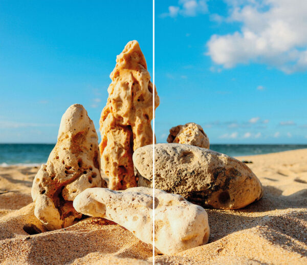 Szklana płyta ochronna na kuchenkę - plaża,kamienie