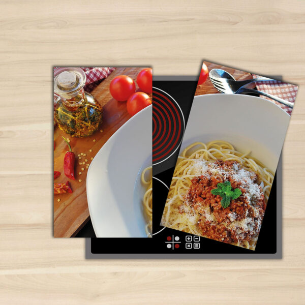 Szklana płyta ochronna na kuchenkę - spaghetti - obrazek 4