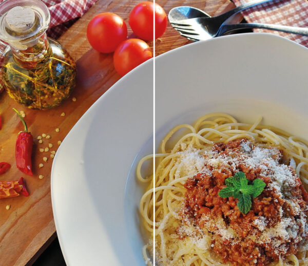 Szklana płyta ochronna na kuchenkę - spaghetti
