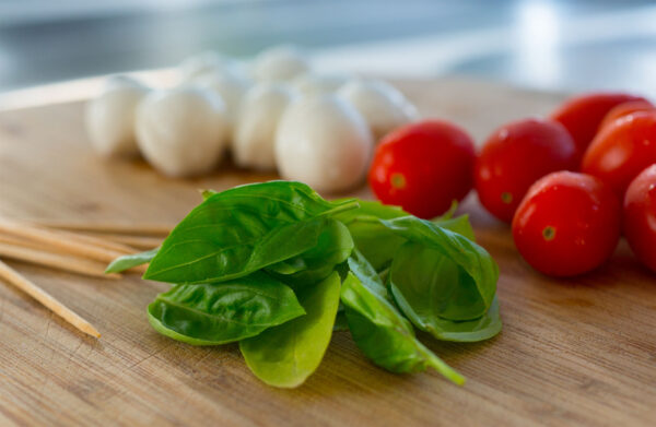 Szklana płyta ochronna na kuchenkę - mozzarella,warzywa