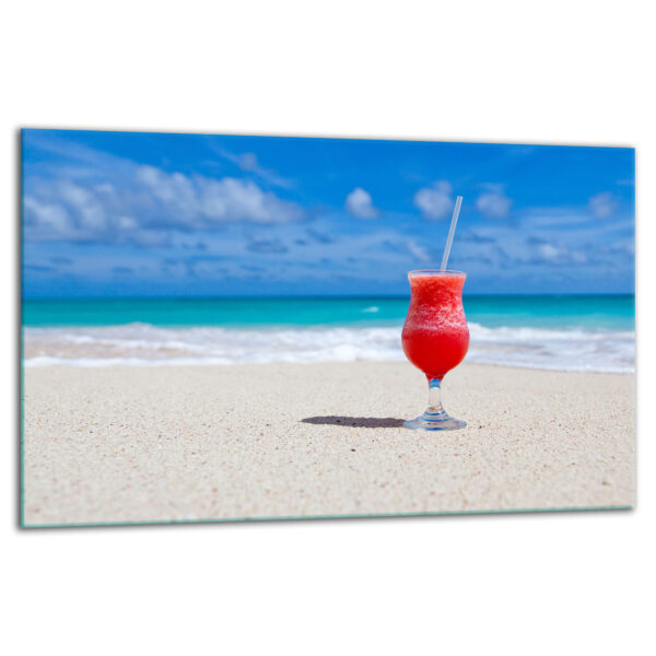 Szklana płyta ochronna na kuchenkę - plaża,drink - obrazek 2