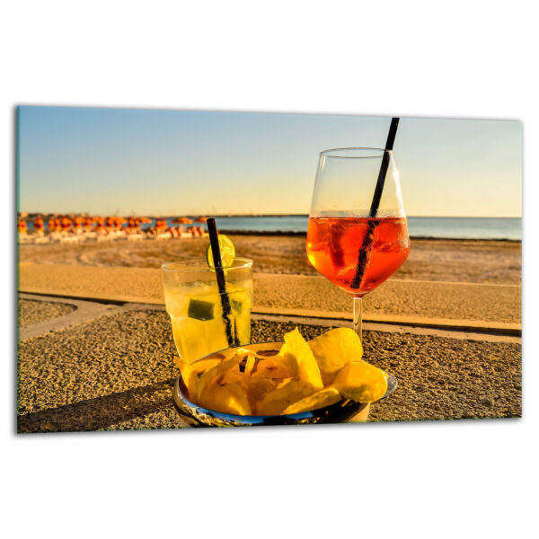 Szklana płyta ochronna na kuchenkę - plaża,drink - obrazek 2