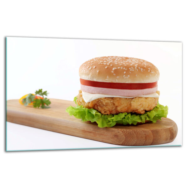 Szklana płyta ochronna na kuchenkę - hamburger - obrazek 2