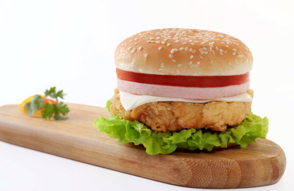Szklana płyta ochronna na kuchenkę - hamburger