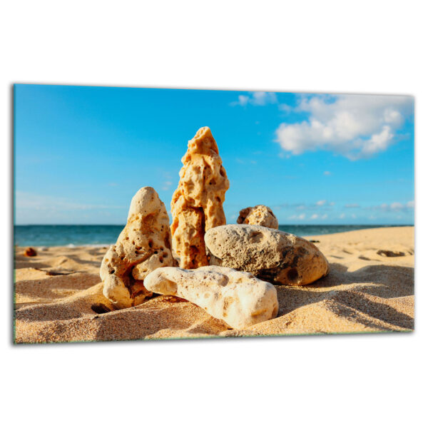 Szklana płyta ochronna na kuchenkę - plaża,kamienie - obrazek 2