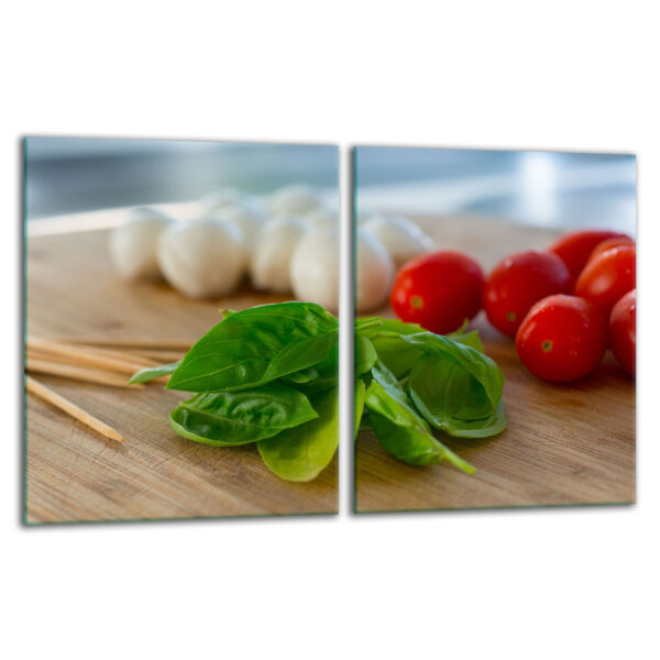 Szklana płyta ochronna na kuchenkę - mozzarella,warzywa - obrazek 2