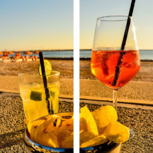 Szklana płyta ochronna na kuchenkę - plaża,drink