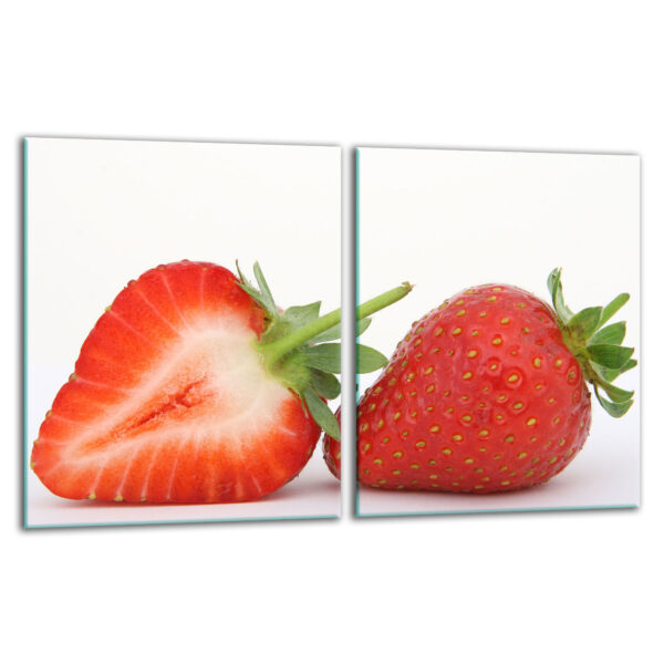 Szklana płyta ochronna na kuchenkę - truskawki - obrazek 2