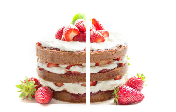 Szklana płyta ochronna na kuchenkę - deser,tort