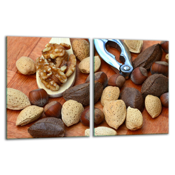Szklana płyta ochronna na kuchenkę - orzechy - obrazek 2
