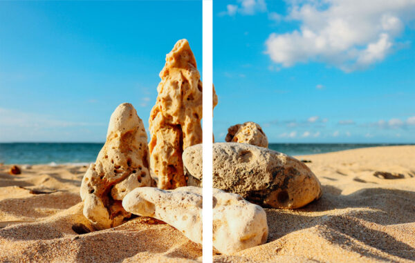 Szklana płyta ochronna na kuchenkę - plaża,kamienie