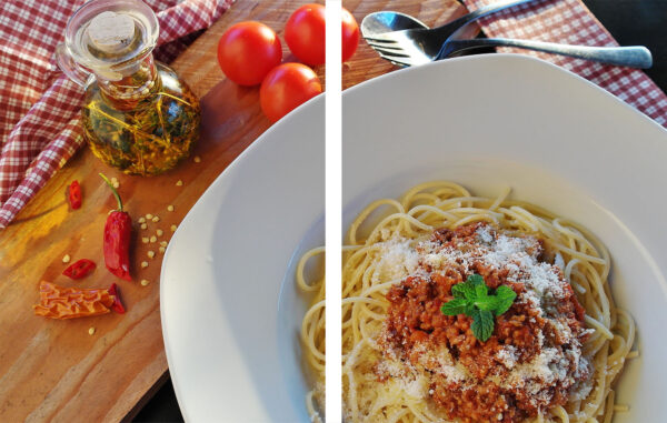 Szklana płyta ochronna na kuchenkę - spaghetti