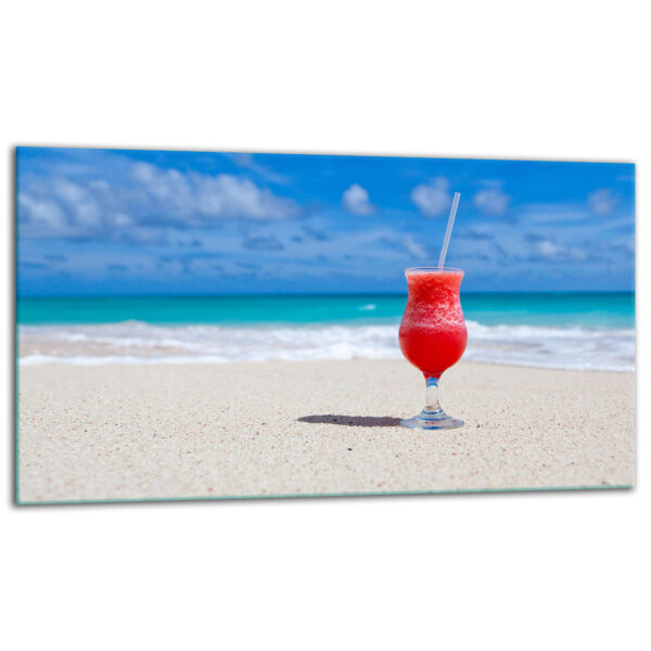 Szklana płyta ochronna na kuchenkę - plaża,drink - obrazek 2