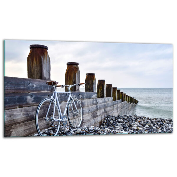 Szklana płyta ochronna na kuchenkę - plaża,rower - obrazek 2