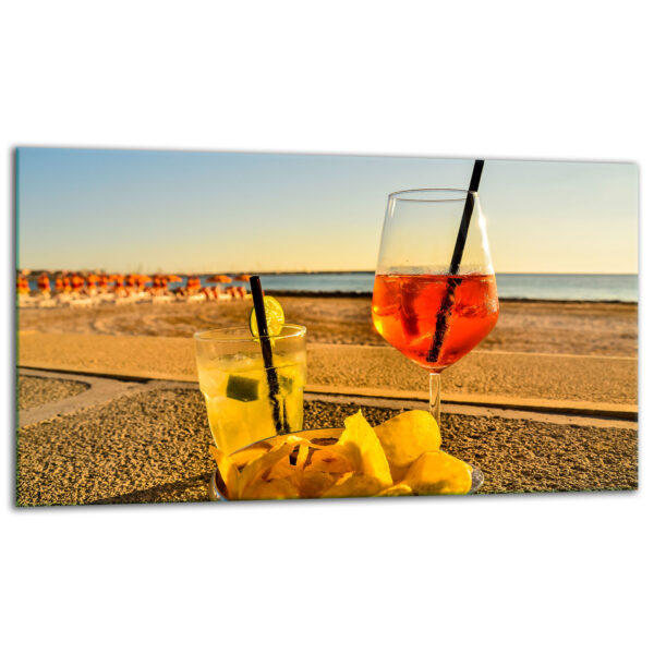 Szklana płyta ochronna na kuchenkę - plaża,drink - obrazek 2